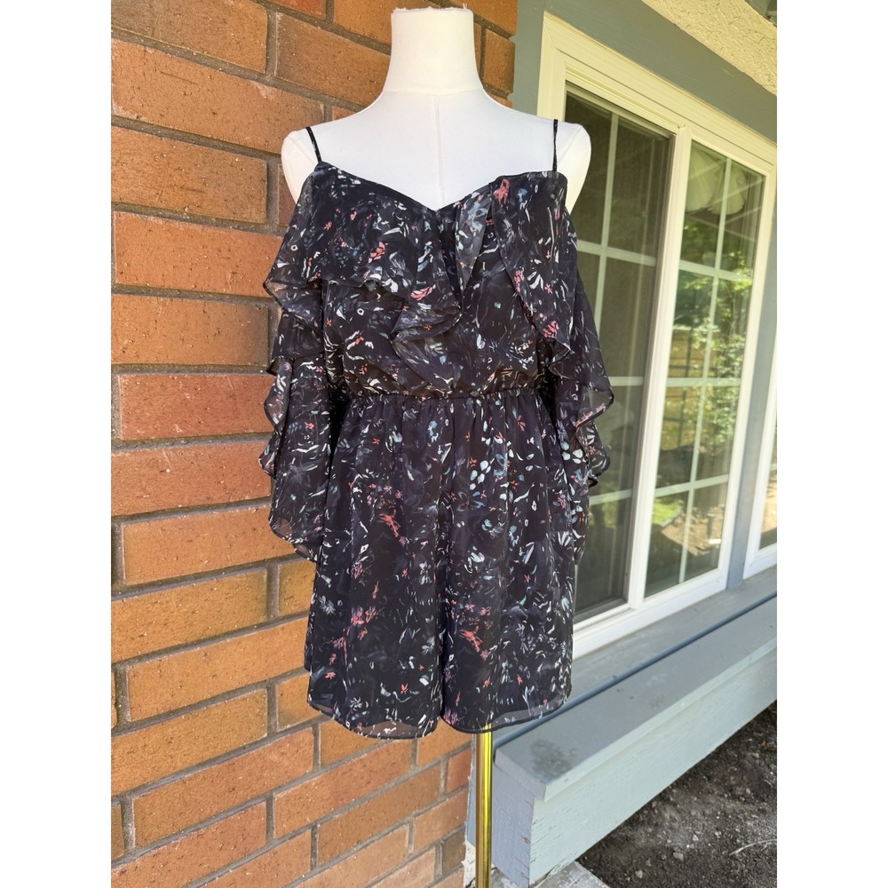 All Saints Jasmine Juni Romper Playsuit‎ Floral Short | Dark | Womens Size 4